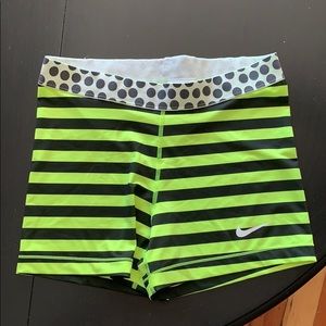 Nike pro bright yellow spandex size large